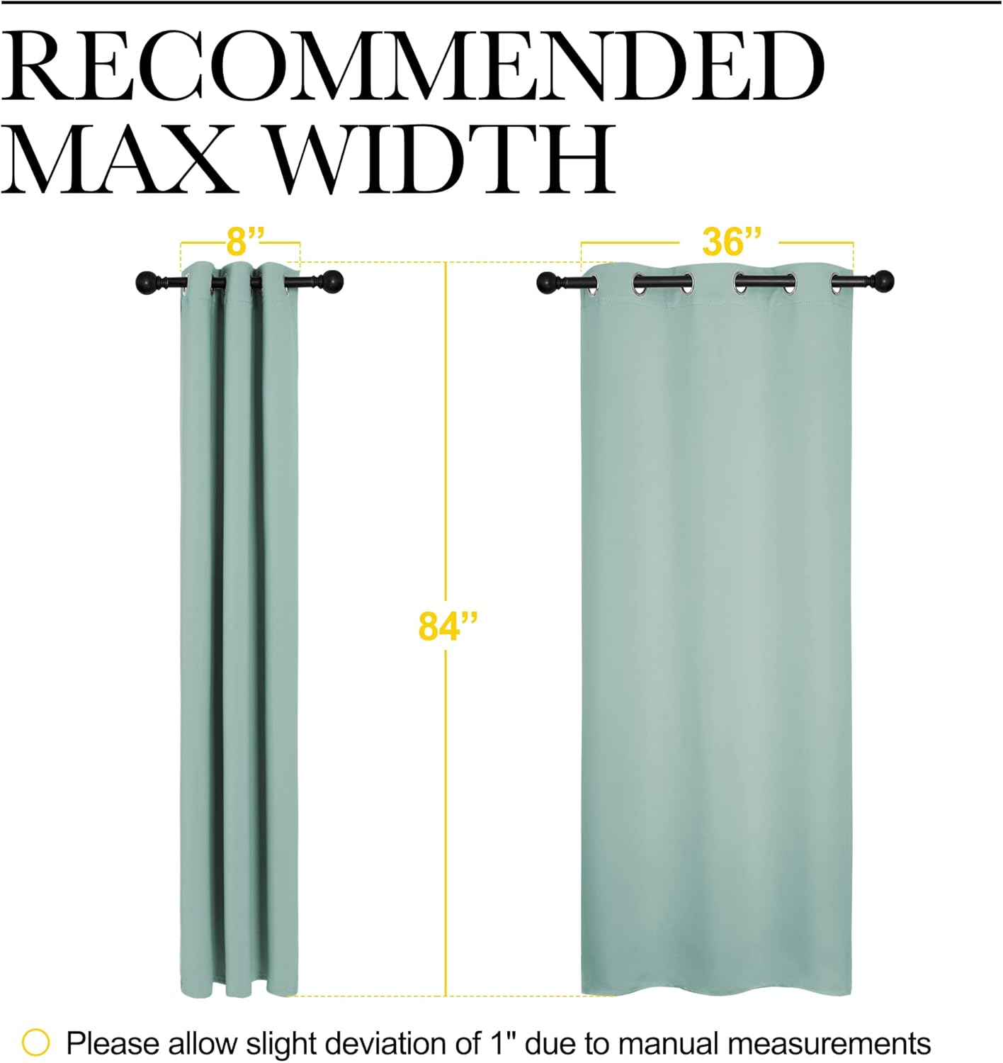 NICETOWN Thermal Insulated Blackout Curtains - Solid Grommet Design for Living Room | Aqua, 42 x 84-Inch Pair