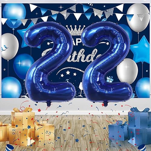 40 Inch Navy Blue Number 27 Balloon for Birthday & Wedding Decor