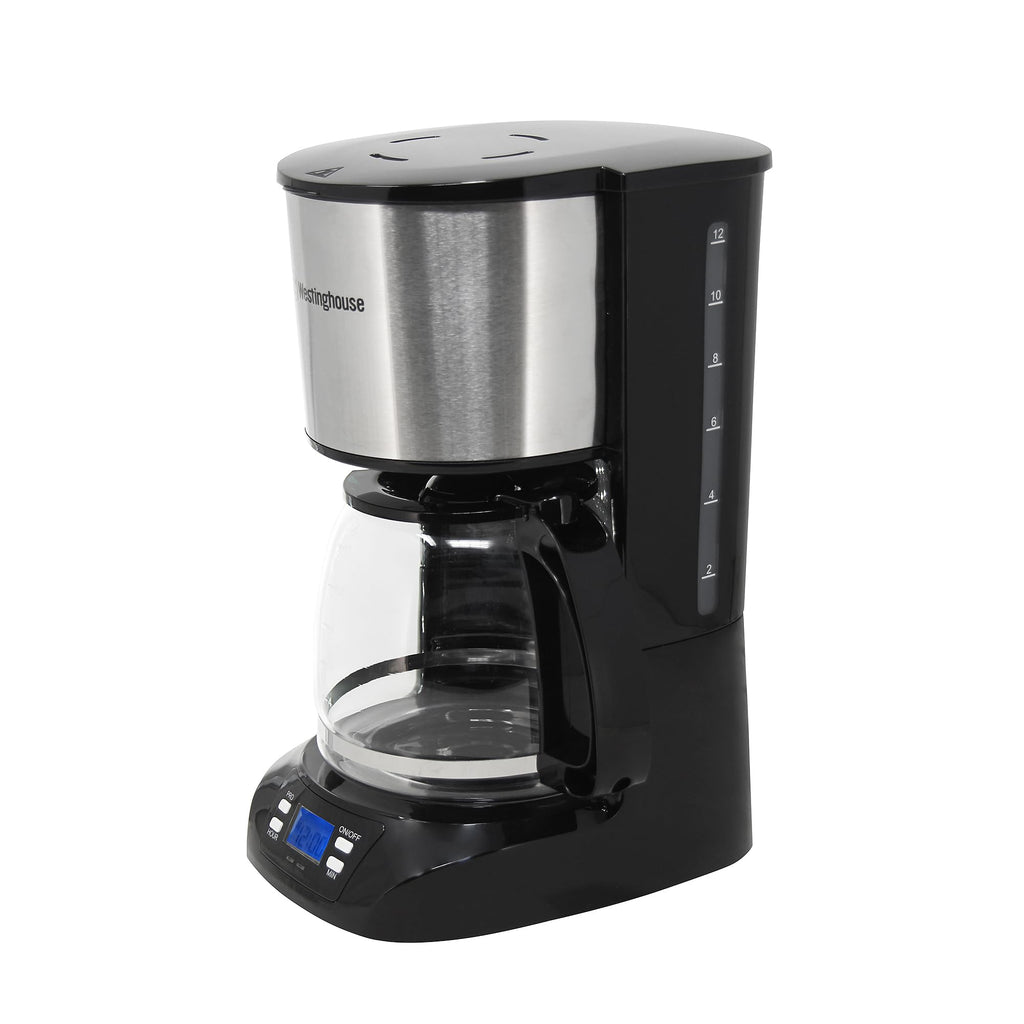 Westinghouse 220 volts 12 cup coffee maker 220v 240 volt Digital Programmable Coffee Machine Permanent Filter & Hot Plate (NOT FOR USE IN USA)