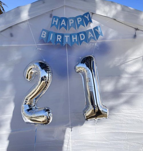 40 Inch Silver Number 9 Balloon - Perfect for Birthday, Engagement, Wedding & Graduation Celebrations