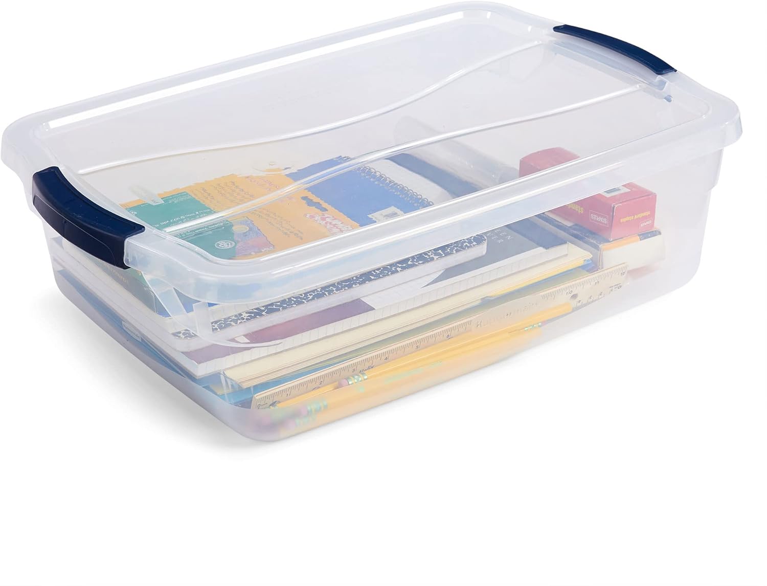 Rubbermaid Latching Plastic Storage Totes - Durable, Stackable Design | 12 Pack