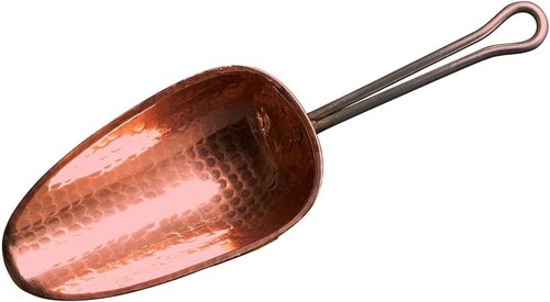 Sertodo Copper Scoop for Ice and Dry goods | Pure Copper, Heavy Gauge, Hand Hammered | Copper Handle | 10oz / 1.25 Cup Capacity