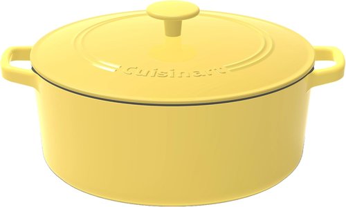 Cuisinart Enameled Cast Iron Round Casserole - 7-Quart, Vibrant Yellow for Perfect Cooking