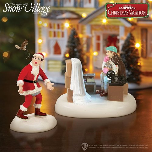Department 56 Snow Village Accessories National Lampoon's Christmas Vacation Squirrel Figurine, 4 Inch, Multicolor