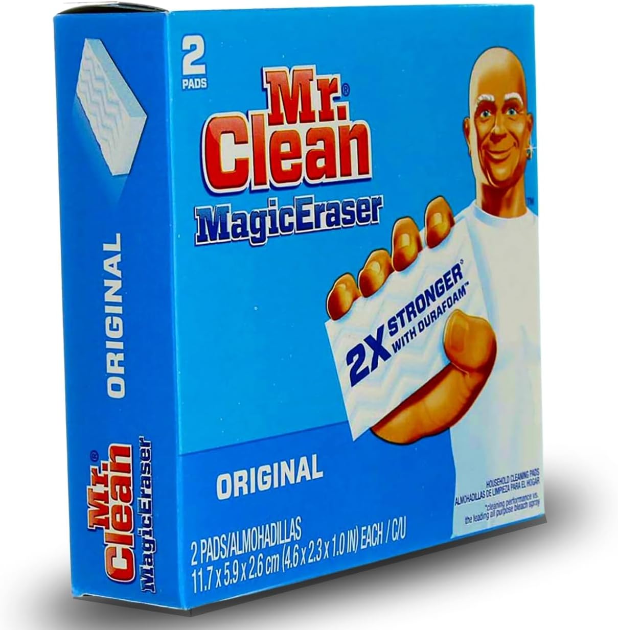 Mr Clean Magic Eraser - Erase Stains & Grime Effortlessly | Original, 2 Count