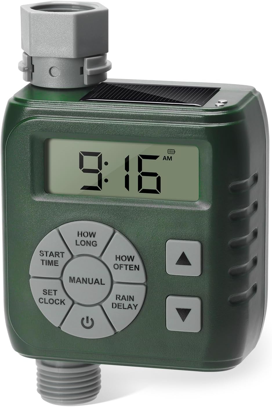 Zuomeng Hose Timer - Smart Irrigation Controller with Leak-Proof Design | Dual Power System, Green