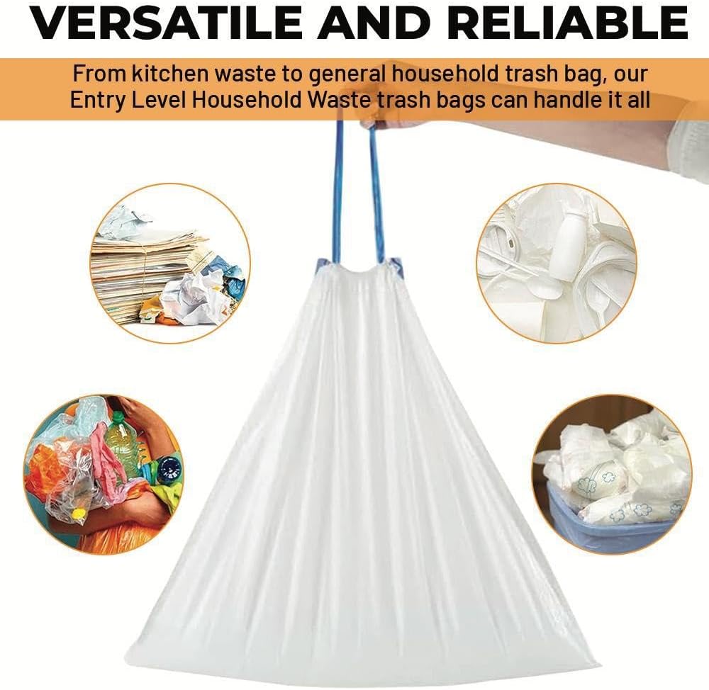Odorshield Tall Kitchen Drawstring Trash Bags - Lavender Fresh, 13 Gallon, 100 Count