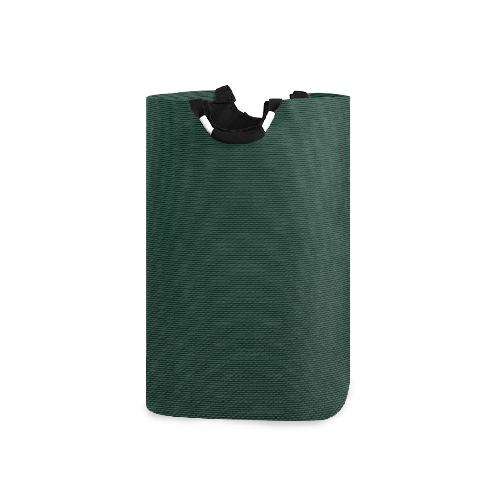 Qilmy Hunter Green Laundry Hamper Large Waterproof with Handle Laundry Baskets Foldable Lightweight Store Basket for Bathroom Bedroom
