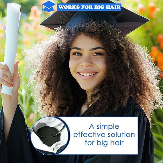 Graduation Cap Headband Firm Anti-Fall Hairband for Grad Hat Accessories