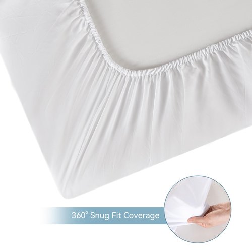 Hospital Bed Sheets 36" x 80" x 9", 2 Pack Hospital Fitted Sheet for Home Use & Hospital Care Beds, Shrinkage & Stain Resistant Twin XL Sheets Cover, White