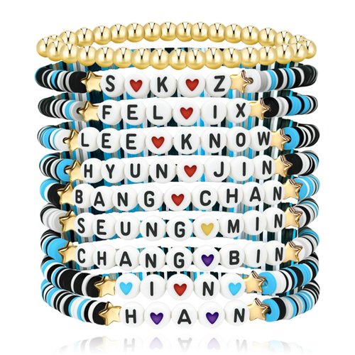 Anpzband Stray-Kids Merch SKZ-Inspired-Friendship Bracelets - Concert Merchandise Outfit, Suitable for Fans/BFF/Friends, Birthday Parties, Gatherings, Concerts, Christmas Occasions