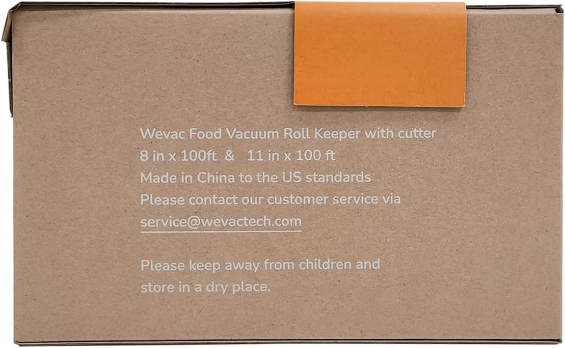 Wevac Vacuum Seal Rolls - 8''x100' & 11''x100' | BPA-Free Food Storage Bags with Cutter