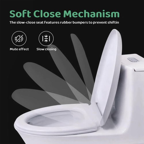 Elongated Toilet Seat for TOTO SS113/SS114/SS154/SS224/SS204/SS214/SS237/SS247, Soft Close Toilet Seat, Traditional Heavy Duty Toilet Seat Replacement Parts with Toilet Bolts and Nuts (Cotton White)
