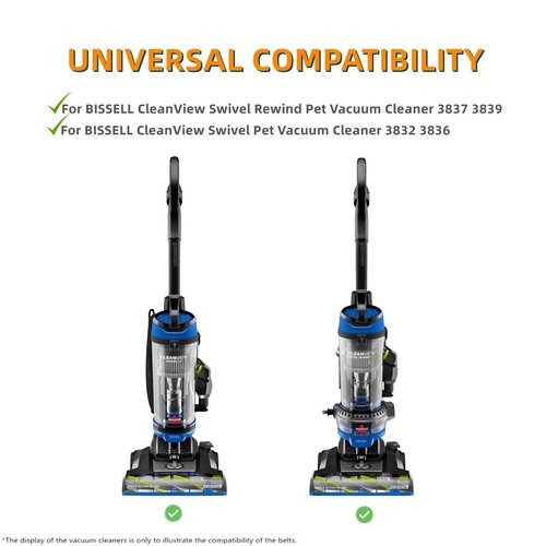 JEDELEOS Brush Roll for Bissell Model 3832 3836 3837 3839 CleanView Swivel Rewind Pet Vacuum Cleaner Series, Brush Bar Assembly Replacement