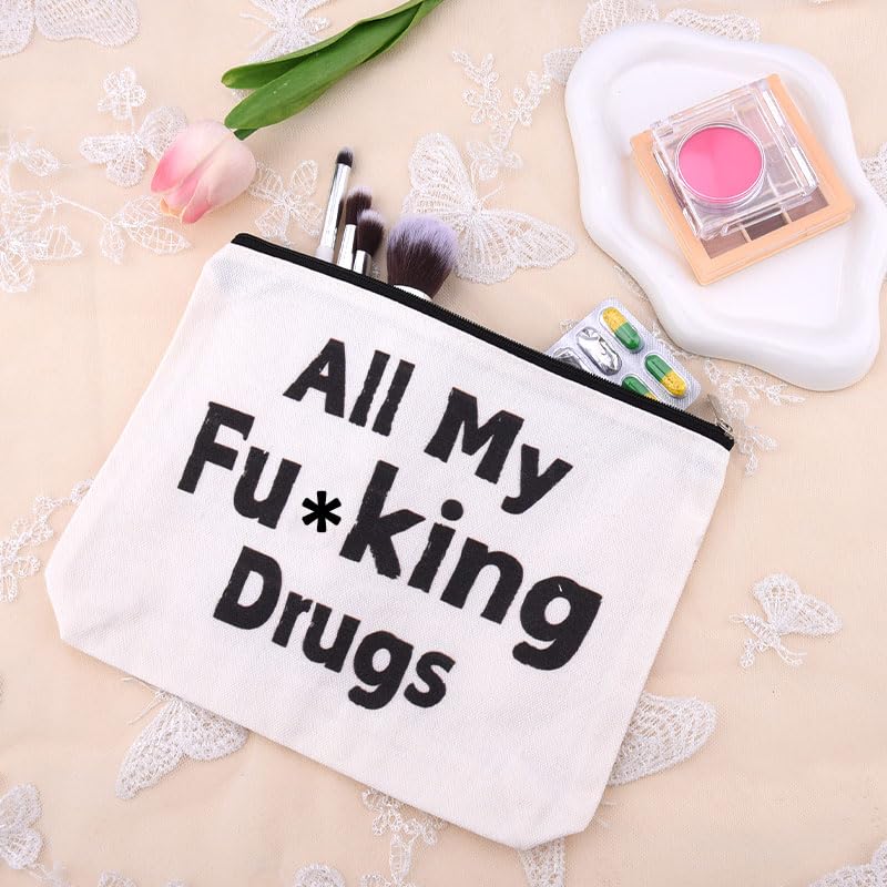 Funny Medicine Storage Bag Waterproof Travel Makeup Pouch for Nurses