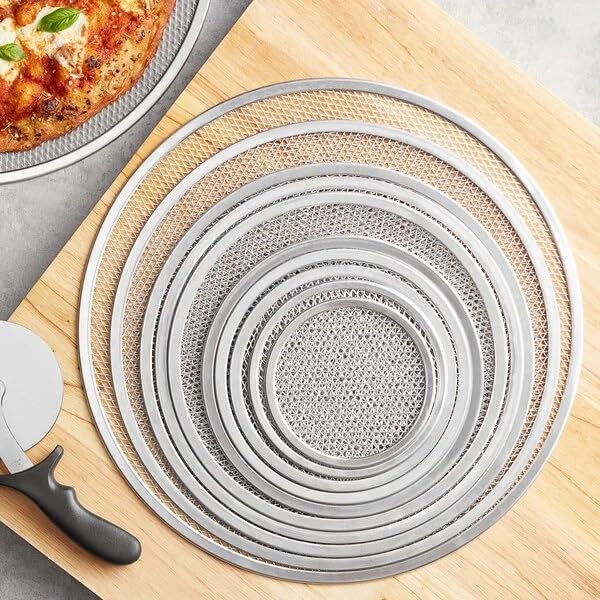 OCS Parts 12-Pack 14-Inch Aluminum Pizza Screen | Commercial Grade Pizza Tray Screen for Home Cooking, Pizzerias and Restaurants
