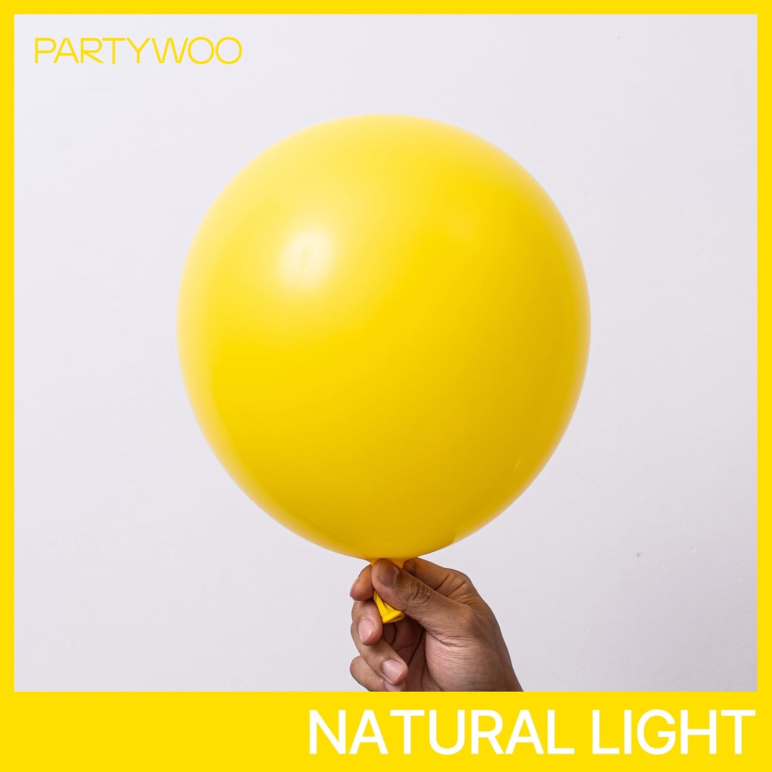 PartyWoo Yellow Balloons - 127-Piece Matte Latex Balloon Arch Kit for Easter & Birthday Celebrations | 5-18 Inch Sizes