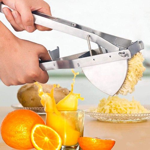 LHS Stainless Steel Potato Ricer & Masher - Heavy Duty, Ergonomic Grip, Extra Large Capacity, Dishwasher Safe - Black