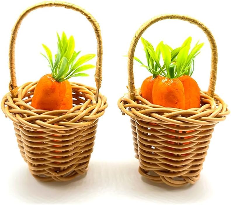 Skiennix 12 Pcs Easter Carrot Decorations - Artificial Hanging Ornaments for Spring Parties & Home Decor