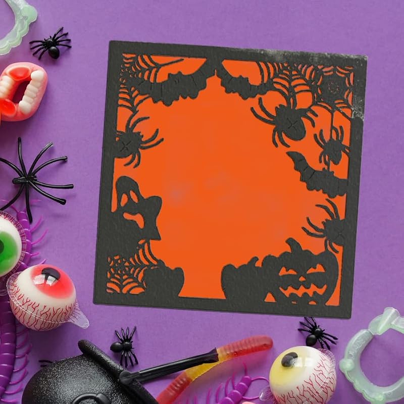 Halloween Frame Metal Cutting Dies Pumpkin Ghost Spider Bat Stencils