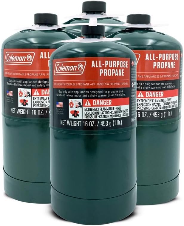 Propane Fuel Cylinders - 16 oz. | Pack of 4 for Reliable Outdoor Cooking