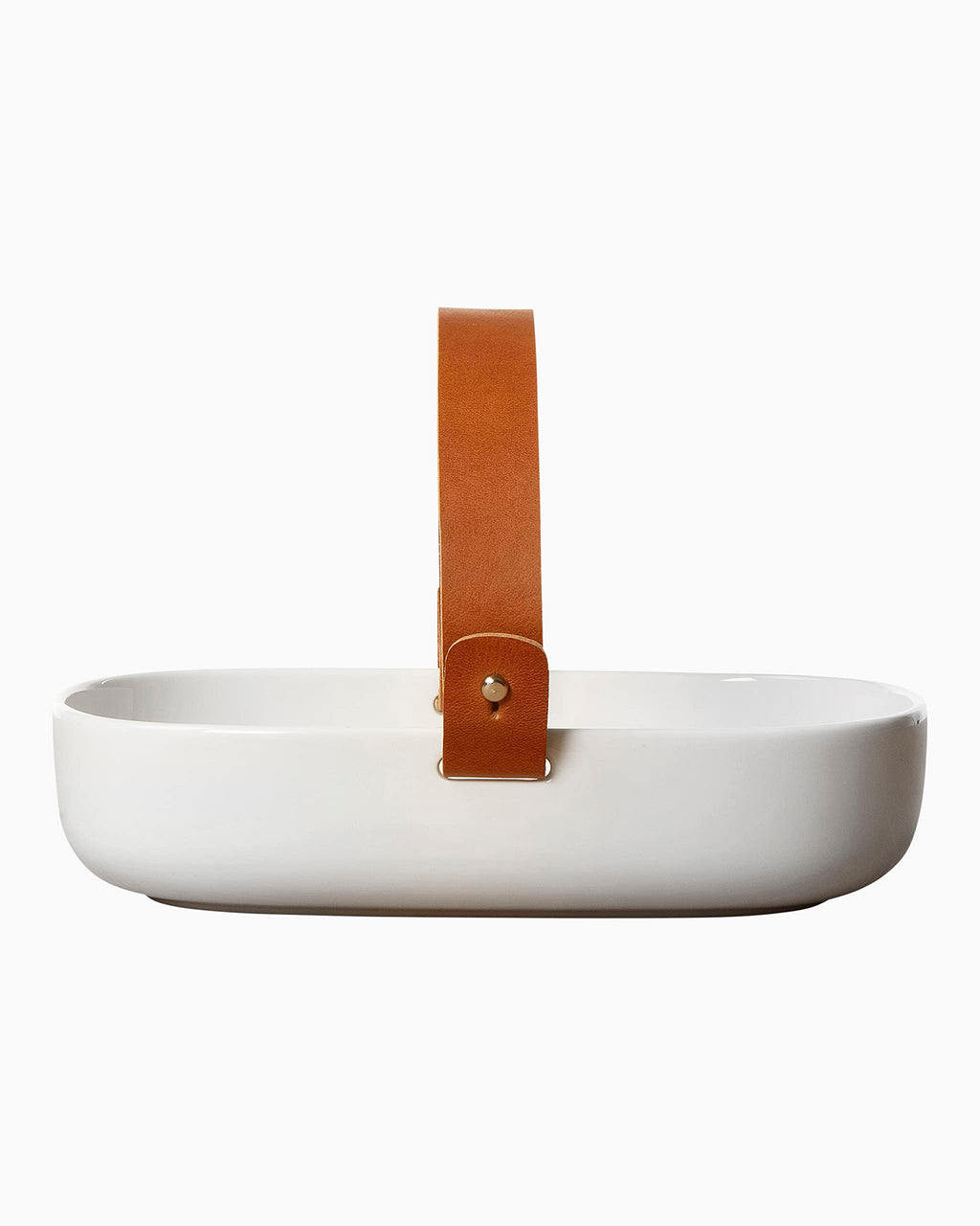 MARIMEKKO Koppa Oiva Serving Tray — Refine Your Kitchen Décor with Our Iconic White Stoneware — Stylish & Classic White Porcelain Serving Tray to Elevate Your Dining Experience (5 in x 8 in)