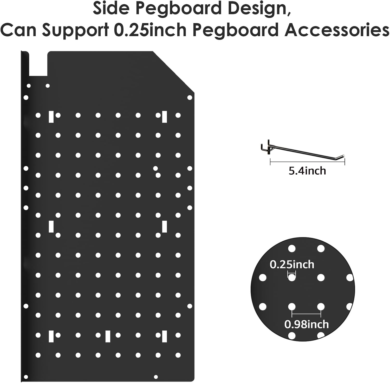CCCEI Wall Mount Tool Organizer - 39 Inch Power Tool Storage Rack with 6FT Power Strip & 8 Drill Holders