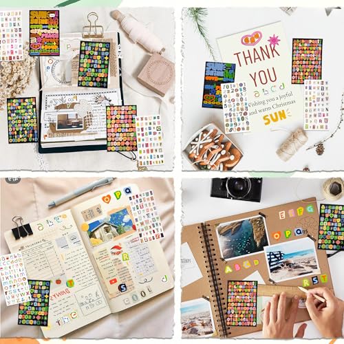 Acoavo Self-Adhesive Magazine Letter Alphabet Stickers for Scrapbooking and Crafts