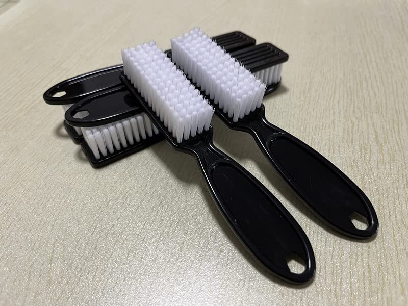 SQULIGT Handle Grip Nail Cleaning Brush, Black Fingernail Scrub Brushes 8Pcs