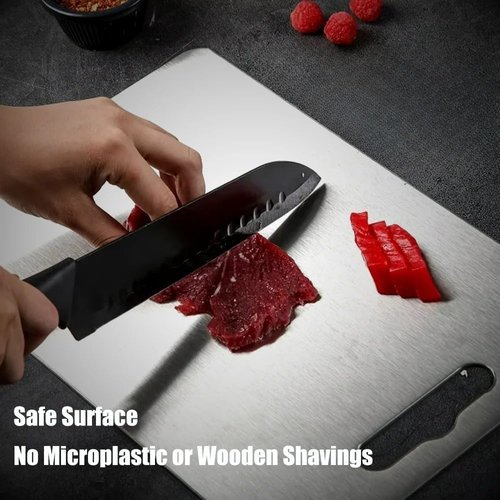Titanium Cutting Board - 100% Pure Titanium Cutting Boards for Kitchen - Cutting Edge Hygiene & Durability, Cutting Boards for Home Kitchen Cooking (14 inch x 10 inch)