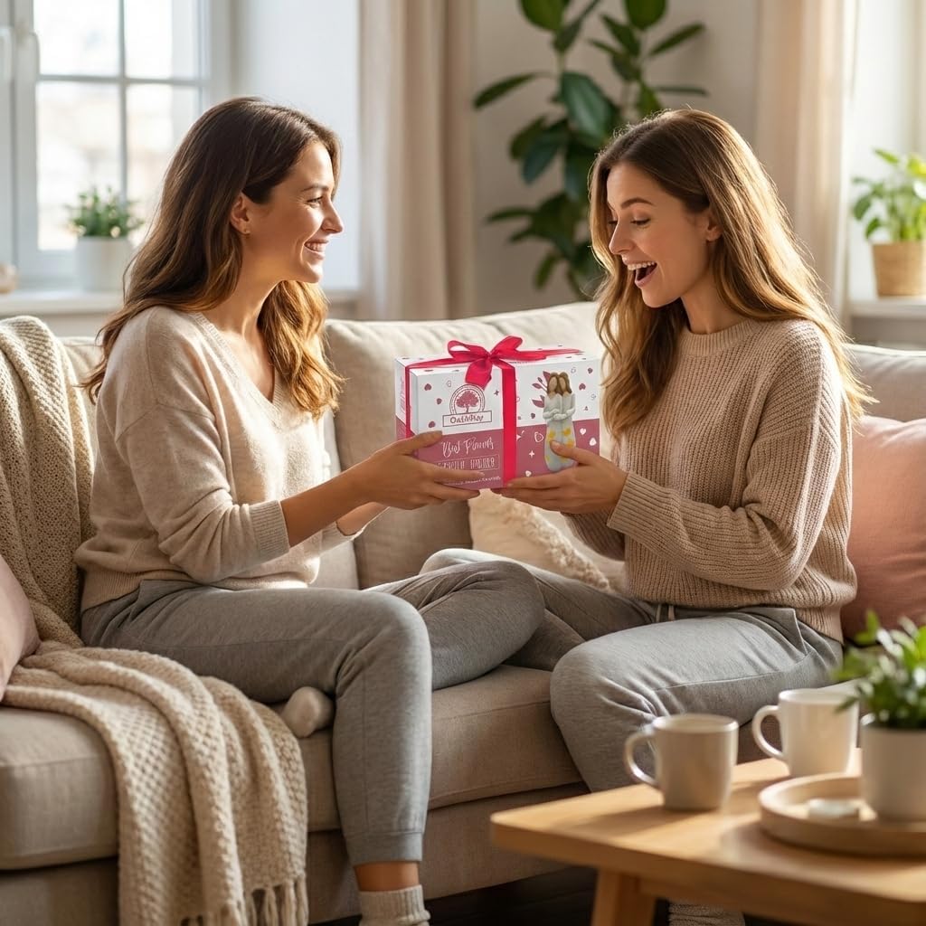 Sisters for Mom - Candle Holder Statue with Flickering LED Light | Unique Gift for Mother's Day, Friendship, BFF
