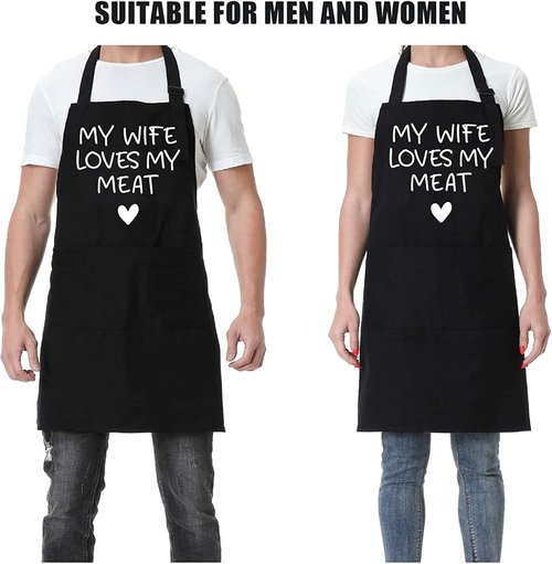 Fairy's Gift Funny Husband Apron - Cool Anniversary & Birthday Gift for Men | Grilling Apron with Pockets