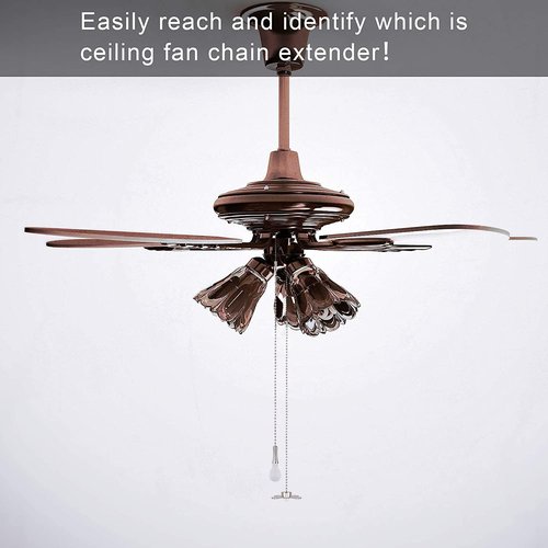 Aspen Creative 20513-31, 12" Ceiling Fan Beaded Solid Steel Decorative Pull Chain/Oil Rubbed Bronze Finish