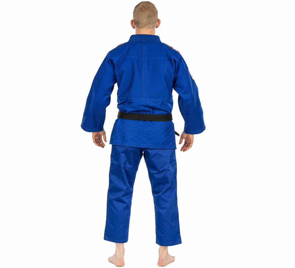 Fuji USA Judo Single Weave Judo Gi Uniform - Kids & Adults Cotton Training Gi for Judo and Karate, Blue, Size 3
