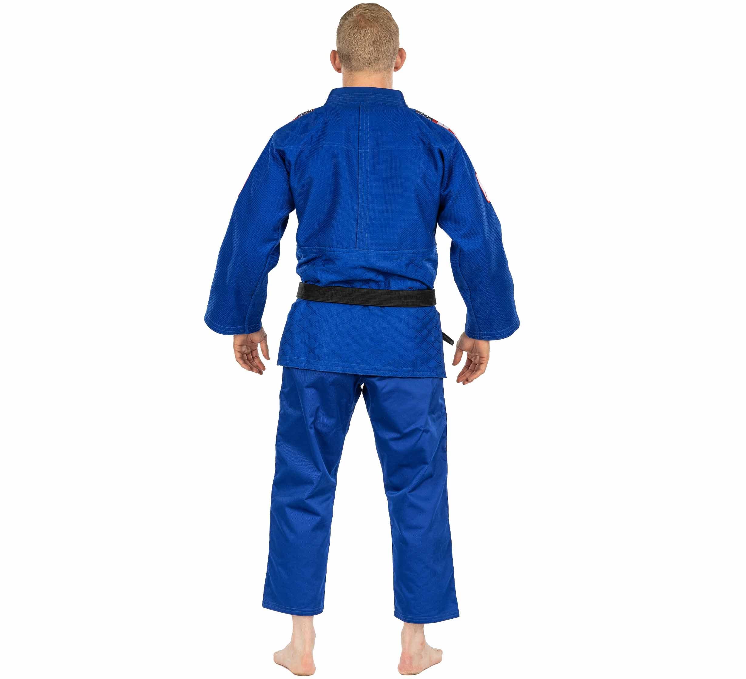 Fuji USA Judo Single Weave Judo Gi Uniform - Kids & Adults Cotton Training Gi for Judo and Karate, Blue, Size 3