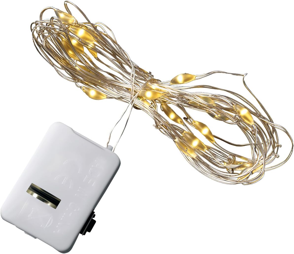 Skiennix 20 Pack LED Mini String Lights - 3.3ft Copper Wire with Firefly & Starry Effects | Warm White for Weddings, Christmas & Decor