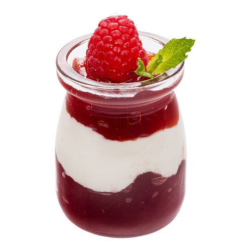 Restaurantware 3.5-OZ Glass Jars for Yogurt Milk Parfait and Pudding: Perfect for Bakeries Buffets Breakfast Bars and Restaurants - Yogurt Maker Glass Replacement Jar with Plastic Cap - 100-CT