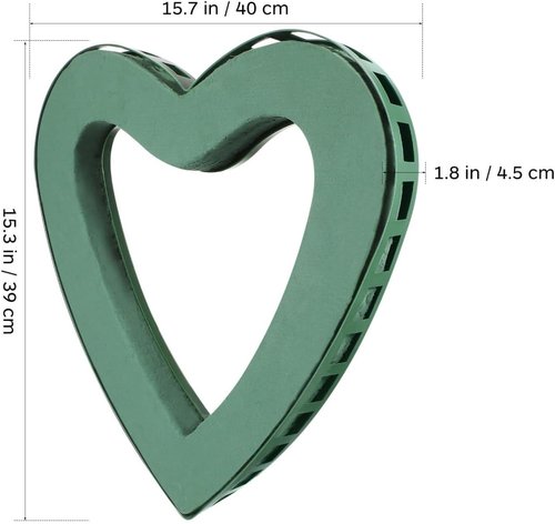 Heart Shaped Floral Foam Cage by [Brand Name] - Large Wet Flower Mud Base for Stunning Arrangements