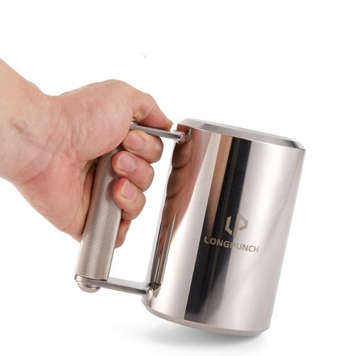 LongPunch Heavy Mug 6KG/13LB 10 oz,Mirror Polished Stainless Steel Fitness Water Cup,Overweight Dumbbell Cups, Funny Beer Mug,Gym Workout, and Coffee Enthusiast Gift, Prank Gift