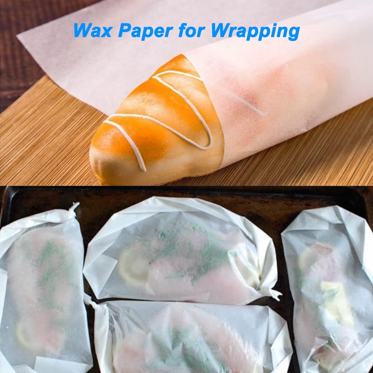 Skiennix Nonstick Parchment Paper Roll - Reusable Food Grade Waterproof & Oilproof | 12" x 66' Heavy Duty Baking Liner