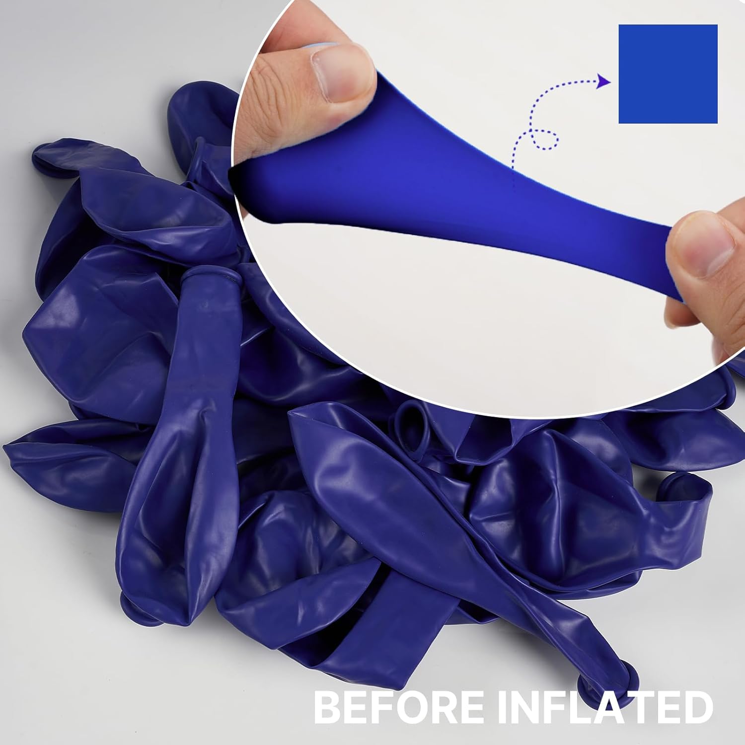 PartyWoo Royal Blue Balloons - 100-Piece Set with Various Sizes for Baby Showers & Graduations | Dark Blue Arch Kit