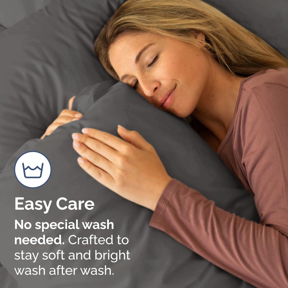Queen Pillow Cases by [Brand Name] - Ultra Soft Hotel Quality Covers | Wrinkle-Free, Stain Resistant - 2 Piece Set in Charcoal
