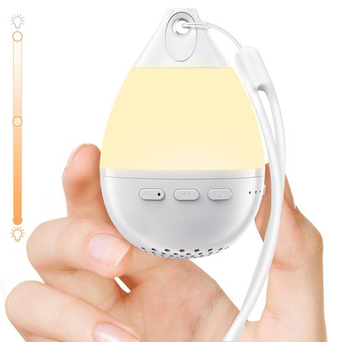3 in 1 Smart Sound Machine, White Noise Machine with Noise Detection, Night Light, Speaker, Rechargeable Battery, 26 Soothing Sounds and Portable Design for Kids & Adults