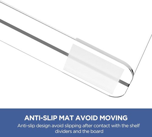 HBlife Clear Shelf Dividers - 12-Inch Extra Tall Purse Organizer | 6-Pack Acrylic Closet Storage
