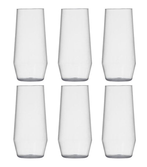 Fortessa Sole Outdoor Shatter Resistant BPA Free Premium Copolyester Plastic Drinkware, Iced Tea Glass, 18 Ounce (Set of 6)