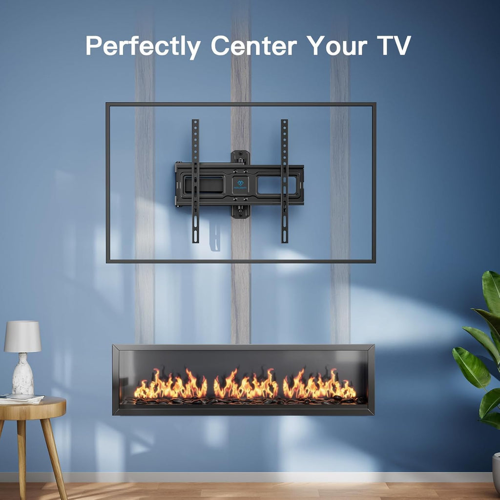 Perlesmith Corner TV Wall Mount - Full Motion Bracket for 26-65 Inch TVs | Swivel, Tilt, Level, Max VESA 400x400mm