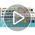 S&X Non-Slip Bath Stickers, Blue, 12 Gritty Textured Strips