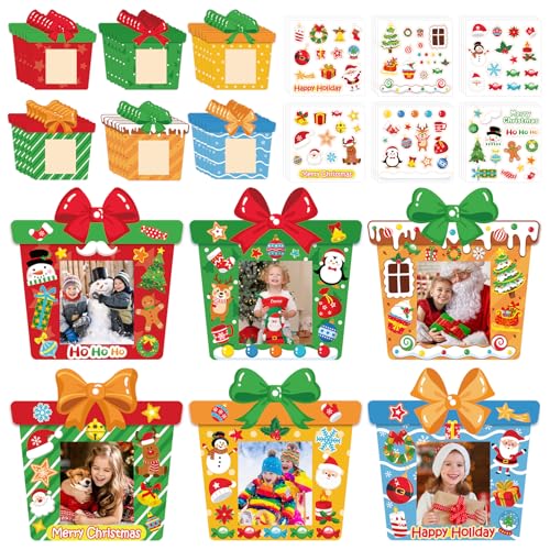 24 Pcs Christmas DIY Photo Frame Ornaments Gift Box Set Hanging Decorations