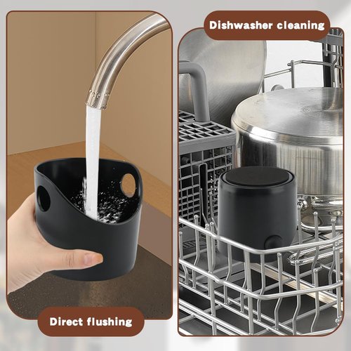 Espresso Knock Box 4.3 Inch Small Coffee Grounds Bin with Removable Knock Bar Non Slip Base Splash Proof Mini Knock Box for Home Cafes Restaurants