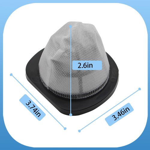 Aolleteau 2037423 Filter Compatible with Bissell 3-in-1 Lightweight Stick Vac 38B1, 38B1L, 1059 Series, Compare to Part# 2037423 & 2037424 (4 Pack Vacuum Filter & 4 Pack Foam Filter)
